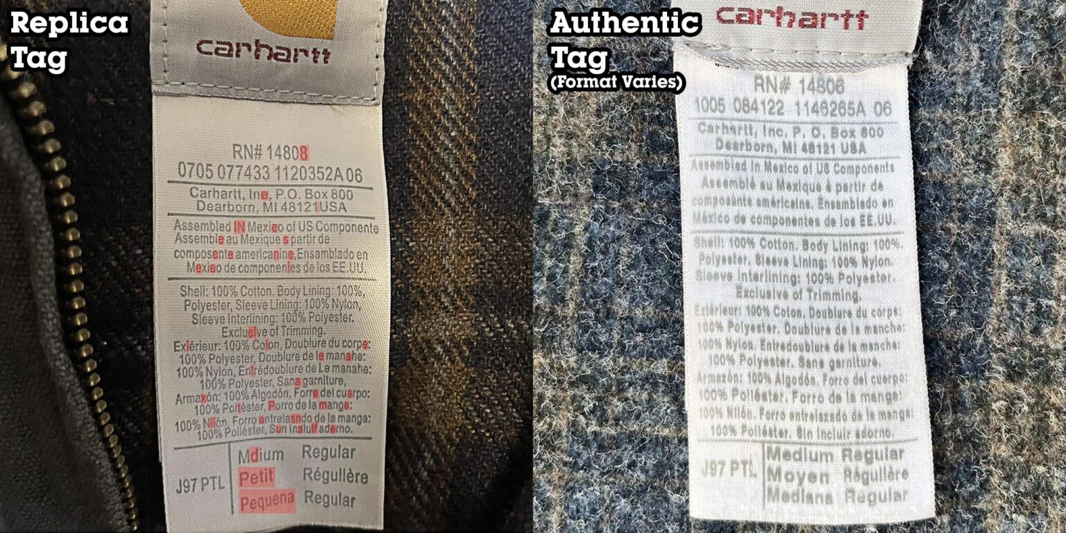 Carhartt デトロイトジャケット 偽物の見分け方 カーハート